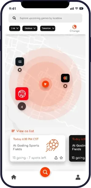 Find pickup soccer games with Cascarita